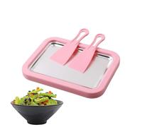 Crema Roller Macchina | Portatile Immediato Acciaio Inossidabile,Set Con Piastra di Raffreddamento Per E 2 Raschietti | Per Cucina Partito Incontri Sorbetto Famiglia Bambini Adulti Picnic Campeggio