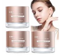 Crema sbiancante per la pelle 3 in 1, crema idratante per il viso, crema solare impermeabile, crema per il trucco profondamente idratante (3 pezzi)