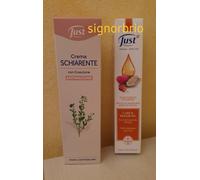crema schiarente just antimacchie + olio riparatore cicatrici macchie segni acne