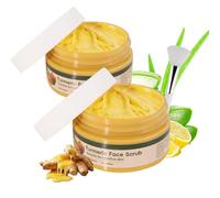 Crema Scrub Esfoliante Viso Alla Curcuma, Scrub Viso Alla Curcuma, Esfoliante Naturale Per Una Pulizia Profonda E Ringiovanimento (2 pz)