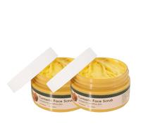 Crema scrub viso esfoliante alla curcuma, scrub viso alla curcuma, elimina i punti neri, migliora le macchie, adatto a tutti i tipi di pelle (2PCS)