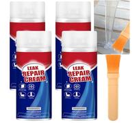 Crema sigillante impermeabile per riparazione istantanea di perdite, Crema sigillante e rivestimento impermeabile trasparente, agente impermeabilizzante multisuperficie per interni (Transparent,4PCS)