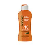 Babaria - Latte solare SPF50+ UVA-UVB e infrarossi, acceleratore abbronzante, contiene aloe vera, resistente all'acqua, vegano, unisex - 100 ml