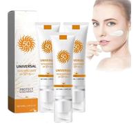 Crema solare colorata per viso SPF 50, Crema solare idratante per il viso, Protezione solare universale SPF 50, Non appiccicosa, Crema solare idratante da viaggio (3pezzo)
