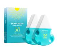 Crema Solare Idratante Con Acido Ialuronico Spf 50+ - 2 Pezzi, Protezione Ad Ampio Spettro, Idratazione Intensa per Pelle Secca, Formula Leggera E Trasparente, Anti-Età E Protezione Dai Danni Solari