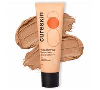 Crema solare minerale Cureskin finitura opaca colorata SPF 50 P 50 gm...