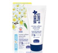 Helan Monoi de Tahiti - Crema Solare Viso e Corpo SPF 50+ Minerale, con Filtri Solari Fisici Non Nano, Vitamine C ed E, Water Resistant - Protezione Solare 50 Viso, 125 ml, Made in Italy