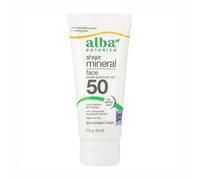 Crema Solare Minerale Trasparente Per Il Viso SPF 50 2 Oz Di Alba Botanica