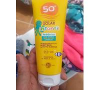 Crema solare per bambini UV UVB FPS 50+ Deliplus per pelli sensibili e atopiche Per viso e corpo [200 ml]