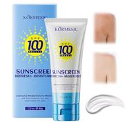 Crema Solare Viso, Gel-Crema Solare Viso, Anti-Macchie & Effetto Luminoso, Resistente all’Acqua, Per Pelli Grasse, Ideale Sotto il Trucco