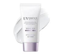 Crema solare viso impermeabile, protezione solare resistente al sudore con tinta viola, lozione ad ampio arricchita con antiossidanti delicati sulla pelle e agenti idratanti per lunghe giornat