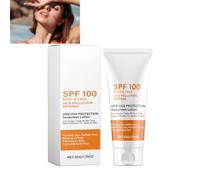 Crema solare viso SPF 100, SPF 100 Sunscreen per viso e corpo, protezione solare anti-invecchiamento con protezione UVA/UVB, crema solare idratante e non grassa (1 pezzo)