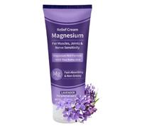 Crema Sollievò Al Magnesio, Con Potere Idratante Profondo, 100ml, Lozione Al Magnesio Alla Lavanda, Balsamo Lenitivo Topico, Non Grasso E Leggero, Per Donne, Uomini, Adulti