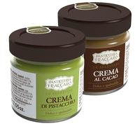 Crema Spalmabile al Cacao e al Pistacchio - Pasticceria Fraccaro 1932 - Con 16% di Cacao e 21% di Pistacchi Tostati - 2 Confezioni da 200 g