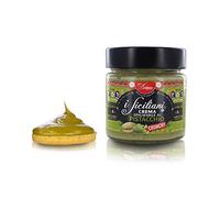Crema Spalmabile Al Pistacchio Con Granella Di Pistacchio [Crunchy], Prodotta In Italia, ''I Siciliani'', Vasetto Da 200 Grammi