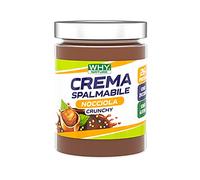 Crema Spalmabile Nocciola Crunchy. Senza zuccheri. Senza glutine. Senza lattosio. Senza olio di palma. Formato da 300g.