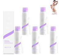 Crema spray depilatoria, delicata e impeccabile, con spatola, veloce ed efficace per la pelle liscia, ideale per donne e uomini con pelle sensibile. (5 pezzi)