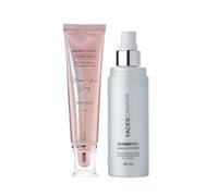 Crema stroboscopica, primer, illuminante, idratante, burro di karitè e ialuronico, pelle rugiadosa impeccabile, base per il trucco luminosa (crema stroboscopica oro rosa (30 ml) e fissatore per il