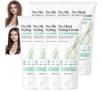 Crema Styling senza Calore per Capelli Ondulati e Ricci, Balsamo Leave-in Anti-crespo per Capelli Crespi, Tenuta Lisciante Leggera Non Grassa, Crema Asciutta All'aria con Estratti Botanici (8PCS)