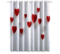 Crema Tende per Interni Oscuranti Termiche con Occhielli - Set di 2 Tende con Stampa Semplice San Amore Isolanti dal Calore, 100L x 160A cm per Camera da Letto e Soggiorno