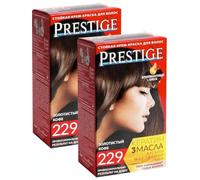 Crema-tinta resistente per capelli 229 Caffè d'oro "Vip's Prestige"/Крем-Краска для волос Золотистый кофе(2шт)