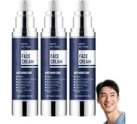 Crema viso 6 in 1 da uomo, lozione dopobarba lenitiva, idratazione intensa anti-età, riduce rughe, macchie scure e borse sotto gli occhi, rivitalizza la pelle danneggiata e allevia la secchezza