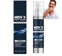 Crema viso 6 in 1 per uomini, crema idratante anti-invecchiamento con retinolo, collagene e acido ialuronico, crema antirughe da uomo, crema contro macchie, crema per il sacco degli occhi, lozione
