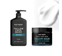 Crema viso da uomo, 50 g + 120 g, latte detergente per il viso per gli uomini, balsamo per la difesa del viso, anti-invecchiamento, ideale per la pulizia quotidiana del viso e il miglioramento della