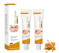 Crema Viso e Collo al Veleno d'Api Anti-Età - Idratante Naturale per una Pelle più Liscia e Compatta - Antirughe per Tutti i Tipi di Pelle - 2 x 20g (2 Pezzi)