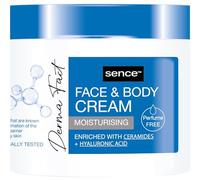 Crema viso e corpo senza profumo, crema idratante ialuronico, Sence Derma Fact, cura del corpo per uomo e donna, Vegan Fragrance Free Skincare Beauty Body Creme (1 x 300 ml)