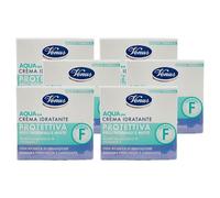 Crema Viso Idratante AQUA24, Protettiva. Per Pelli Normali e Miste, Con Vitamina F e Acido Ialuronico. Vera Ricarica Di Idratazione, Assicura Freschezza e Luminosità 50ml (6 Unità)