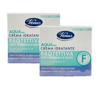 Crema Viso Idratante AQUA24, Protettiva. Per Pelli Normali e Miste, Con Vitamina F e Acido Ialuronico. Vera Ricarica Di Idratazione, Assicura Freschezza e Luminosità 50ml (2 Unità)