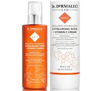 Crema Viso Idratante BIO 100ml con 5 Acidi Ialuronici, Vitamina C, Hexapeptide & Rosa Damascena | Trattamento Naturale Anti-Età | Antirughe, Elasticizzante e Illuminante | Made in Italy