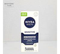 NIVEA MEN Crema sensibile per la cura del viso, 24 ore idratante per pelli sensibili, crema lenitiva per il viso per alleviare le irritazioni della pelle (75 ml)