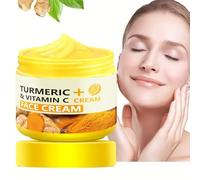Crema viso per curcuma e vitamina C, crema viso alla curcuma, vitamina C, crema naturale anti-invecchiamento, idratante e nutriente