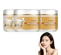 Crema viso placenta pecora contro rughe, crema placenta pecora, creme tonificanti e idratanti per la pelle, migliora la carnagione pungente, riduce le linee sottili, cura quotidiana delicata. (3pcs)