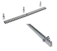 CREMAGLIERA CANCELLO 1 METRO ACCIAO ZINCATO MOTORE CANCELLO SCORREVOLE + 3 GANCI