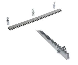 CREMAGLIERA CANCELLO 1 METRO ACCIAO ZINCATO MOTORE CANCELLO SCORREVOLE + 3 GANCI