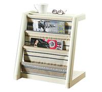 Cremagliera cremagliera creativa mobili in legno massello portariviste scaffale da pavimento libreria verticale semplice soggiorno studio mobili (colore: bianco Dimensioni: 51 46,5 33 cm)