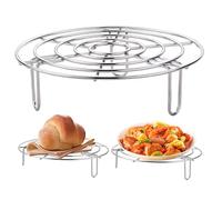 Cremagliera Del Vapore Della Cucina,Acciaio Inossidabile Steamer Rack Stand Cestini Porta Uova Cottura Per Cottura A Vapore, Per Pentole E Pentole, Griglia Di Raffreddamento (Argento,20 * 5.5 Cm)