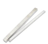 Cremagliera dell'ingranaggio dello sperone della lega di alluminio, modulo 0.5/1/1.5/2, lunghezza 500mm per il controllo del movimento di precisione, cremagliera diritta dell'azionamento dei denti
