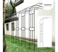 Cremagliera per fiori semi-arco, staffa in ferro per rampicante all'aperto, rack per viti da giardino ad arco, supporto per piante da balcone luna rosa rampicante per piante a metà arco