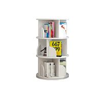 Cremagliera per libri e foto per bambini, girevole a 360 gradi, colore bianco, semplice, piccola, ideale per la casa, 40 x 98 cm