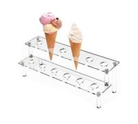 Cremagliera trasparente a 12 fori per dessert e gelato coni per salumi e servizio culinario