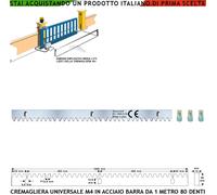 Cremagliera Universale Acciaio Zincata M4 Cancello Scorrevole 1 Pezzo Da 1 Metro