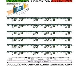 Cremagliera Universale Antiusura M4 Cancello Scorrevole Silenziosa 6 Pezzi 1 MT