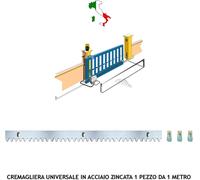 CREMAGLIERA ZINCATA IN ACCIAIO M4 11 PEZZO 2X30X1000 MM X CANCELLO SCORREVOLE