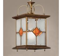 Cremasco Lampada a sospensione di legno Ole 1075/1S-NO.BR.sm.am