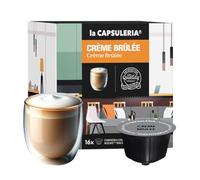 CREME BRULEE (96 Capsule) compatibili con Nescafé Dolce Gusto, 6 box da 16 Capsule, gusto raffinato e cremoso, con note caramellate e avvolgenti, senza glutine (La Capsuleria)