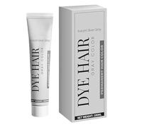 Crème colorante permanente pour cheveux gris - Gris argenté, couleur naturelle longue tenue | Coloration capillaire style punk | Application facile | Teinte grise éclatante et durable pour une transf